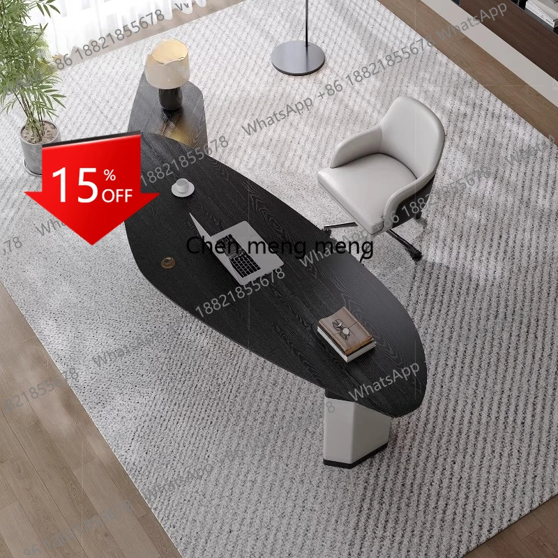 

zS173Adjustable Executive Office Desk Shelves Lshaped Display Office Desk Reception Conference Escritorio Oficina