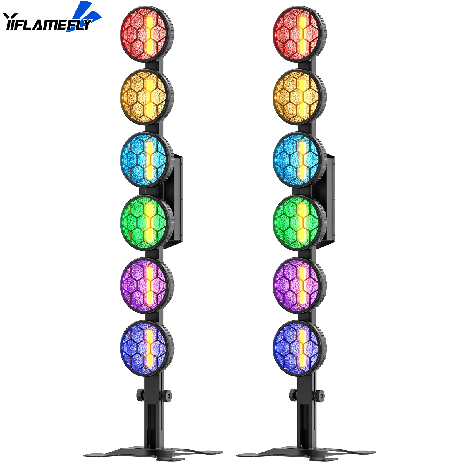 

2Pcs 350W 6-LED COB Linear Vintage Light Stage Light 1-20Hz Flash DMX512 15/33CH for DJ Concert Party Weddings Nightclub Dance