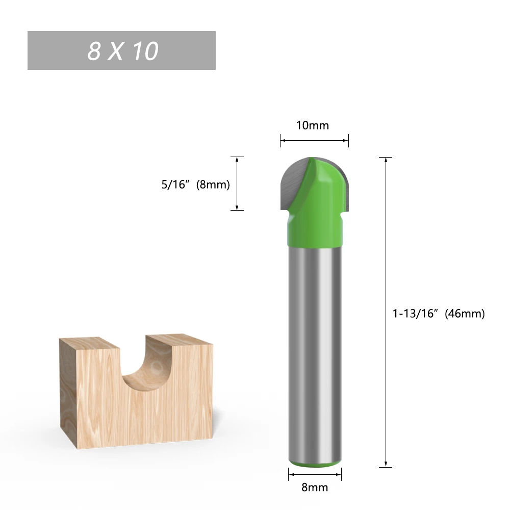 Lavie 1 Stück Hartmetall-Fräser mit rundem Schaft, 8 mm Schaftdurchmesser, für Holzbearbeitung, geeignet für Heimwerker und professionelle Holzbearbeitung. – Detail 5
