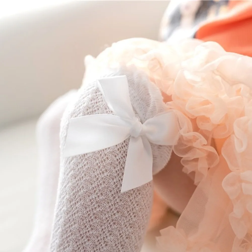 جديد لوليتا العجل الجوارب الدانتيل شبكة Bowknot الجوارب تنفس Y2K كومة الجوارب هدية