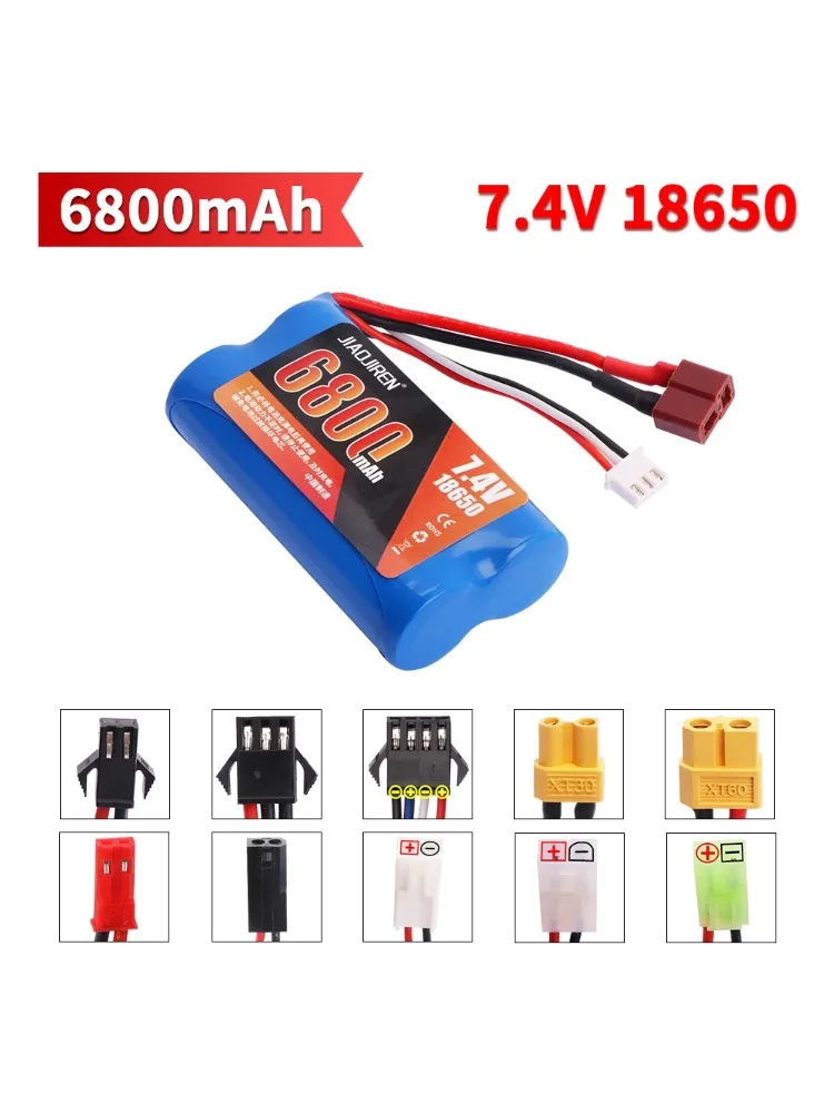 7,4 V 6800 mAh 18650 Lipo-Akku für Q46 Wltoy 10428 12428/12423 X9115 144001   RC-Car-Ersatzzubehör, 7,4 V Akku mit hoher Kapazität
