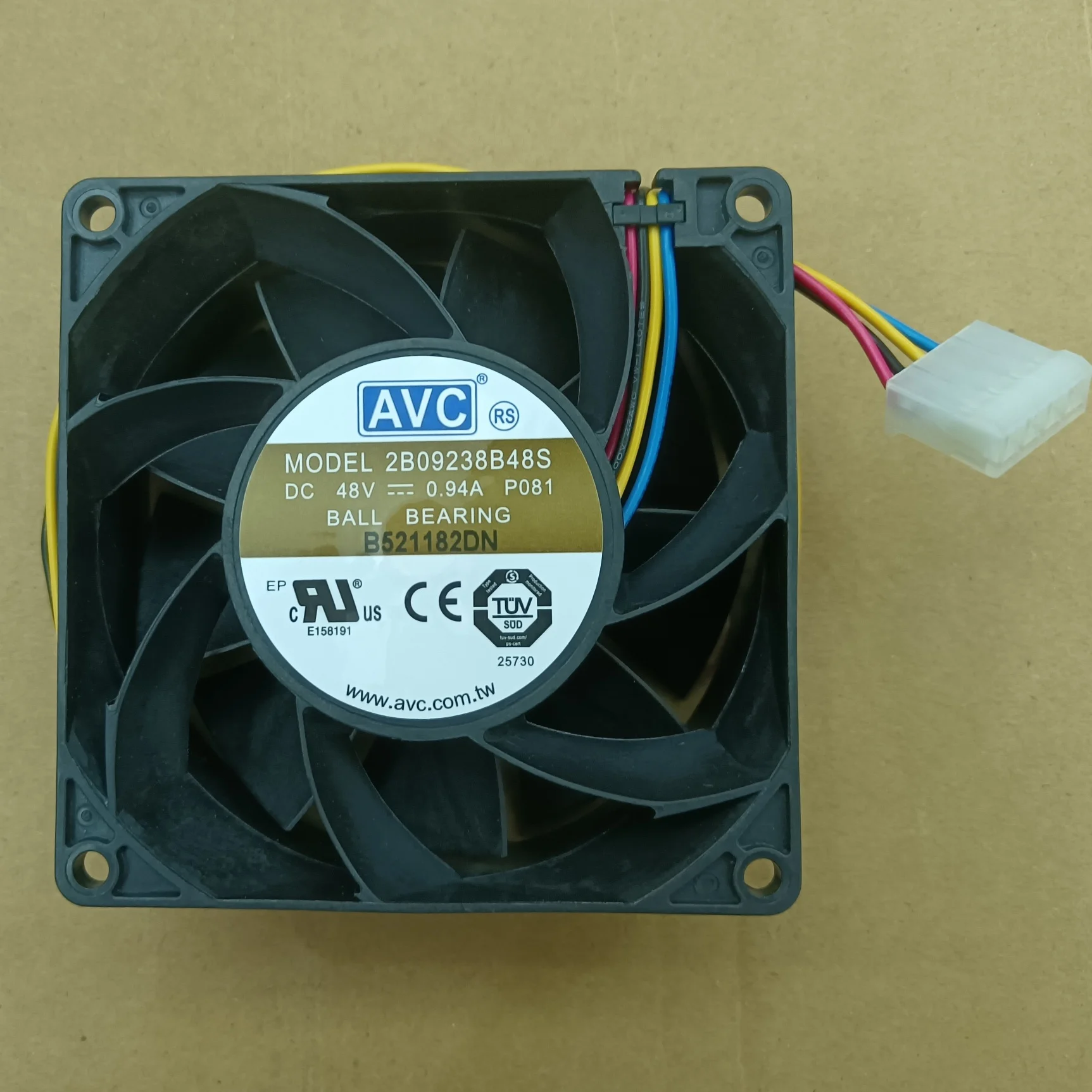 Ventilador duplo do inversor de bola, alta velocidade PWM Cooler, 2B09238B48S, 92mm, 48V, 9cm, uso para ATVC 9238