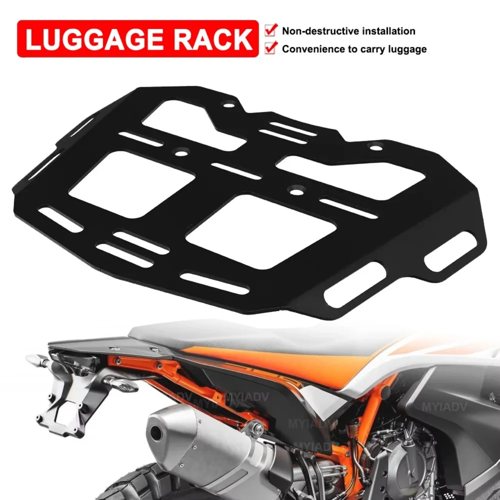 

Задний грузовой багажник мотоцикла, пластина для 790 Adventure/R/S 890 ADV 2019-2022, верхний чехол, держатель полки, кронштейн, аксессуары