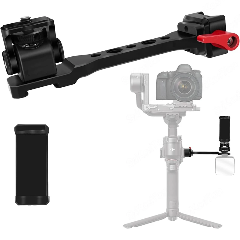 

Monitor Mount Extension Handle Metal With Cold Shoe for DJI RS4/RS4 PRO/Ronin S3 RS3 PRO/Ronin S3 Mini/RS2/RSC2 Gimbal Stabilize