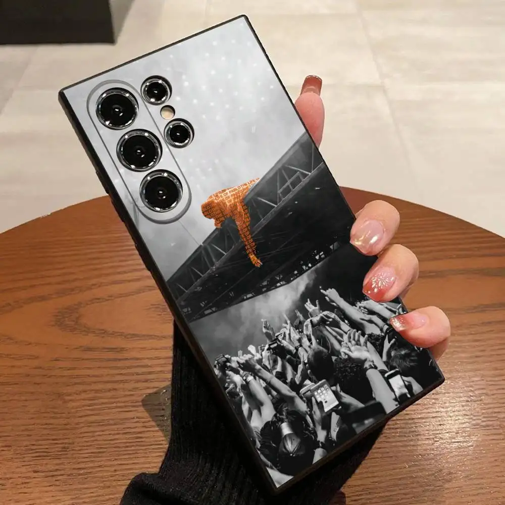 حافظة هاتف K-Kanye West Bully لهاتف سامسونج S25، S24، S21، S22، S23، S30، Ultra، S20، Plus، Fe، Lite، 5G غطاء أسود