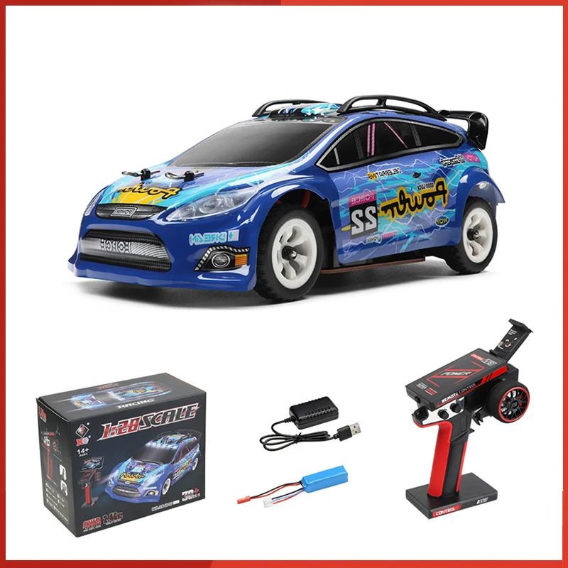 2.4G Remote Control Vehicle Model with Light Toys Wltoys 1/28 284010 Mini Car 4WD Off Road 30km/h Racing Speed Cars for Children