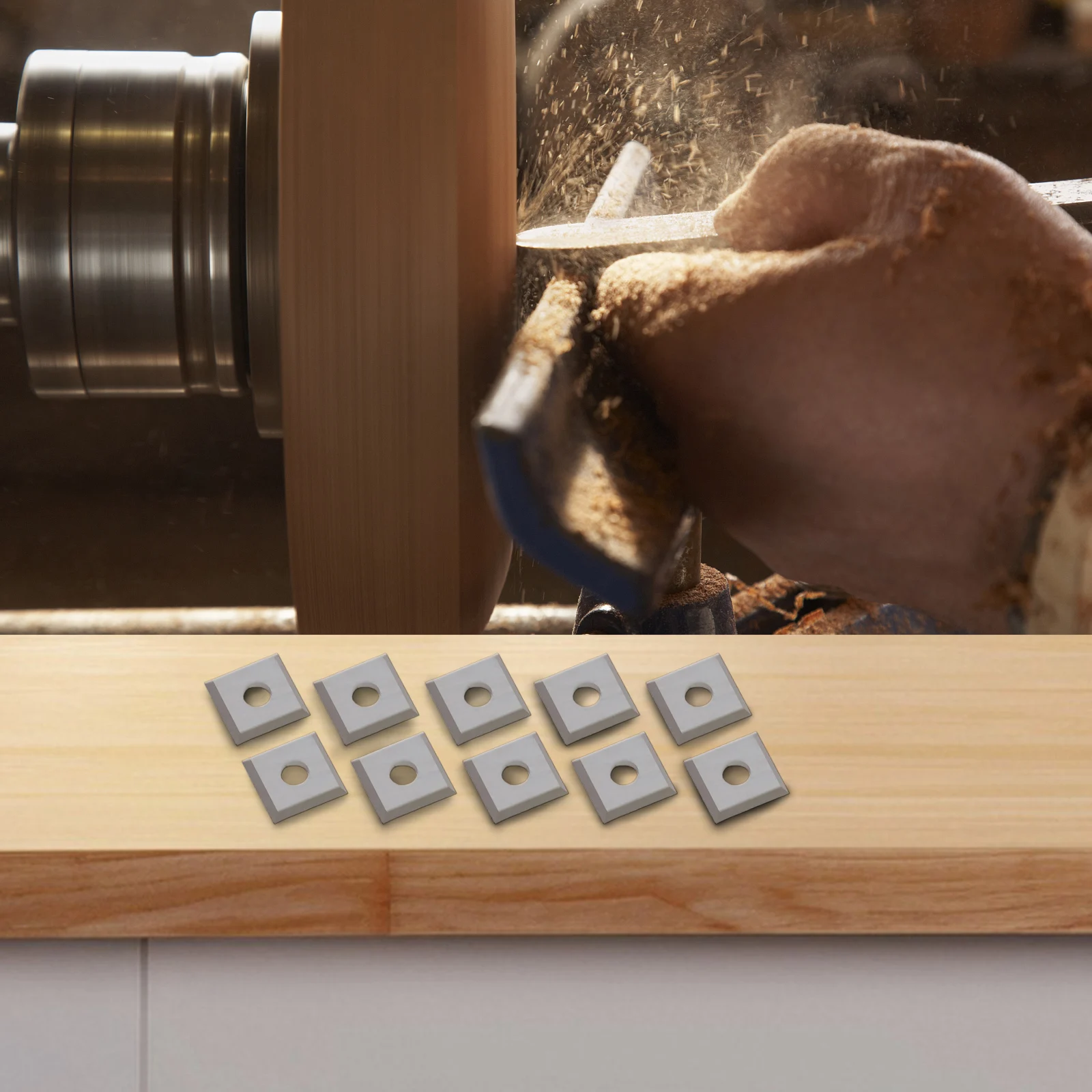 High Strength Square Carbide Inserts for Wood for lathe Tools Efficient Replacement for blades for Smooth Finishing