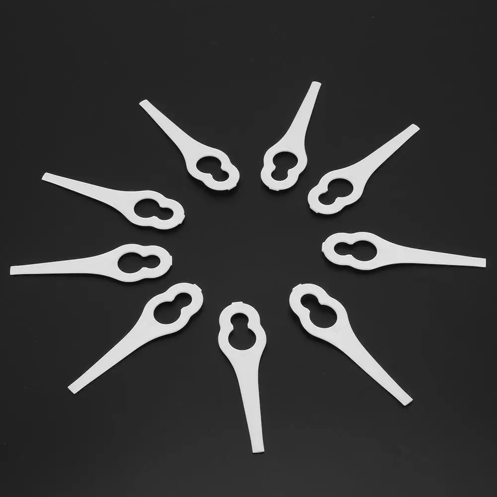 50 قطعة 7.5X2cm شفرات بلاستيكية لحديقة العشب الانتهازي جزازة العشب استبدال أجزاء عالية الجودة قاطع غاز اكسسوارات