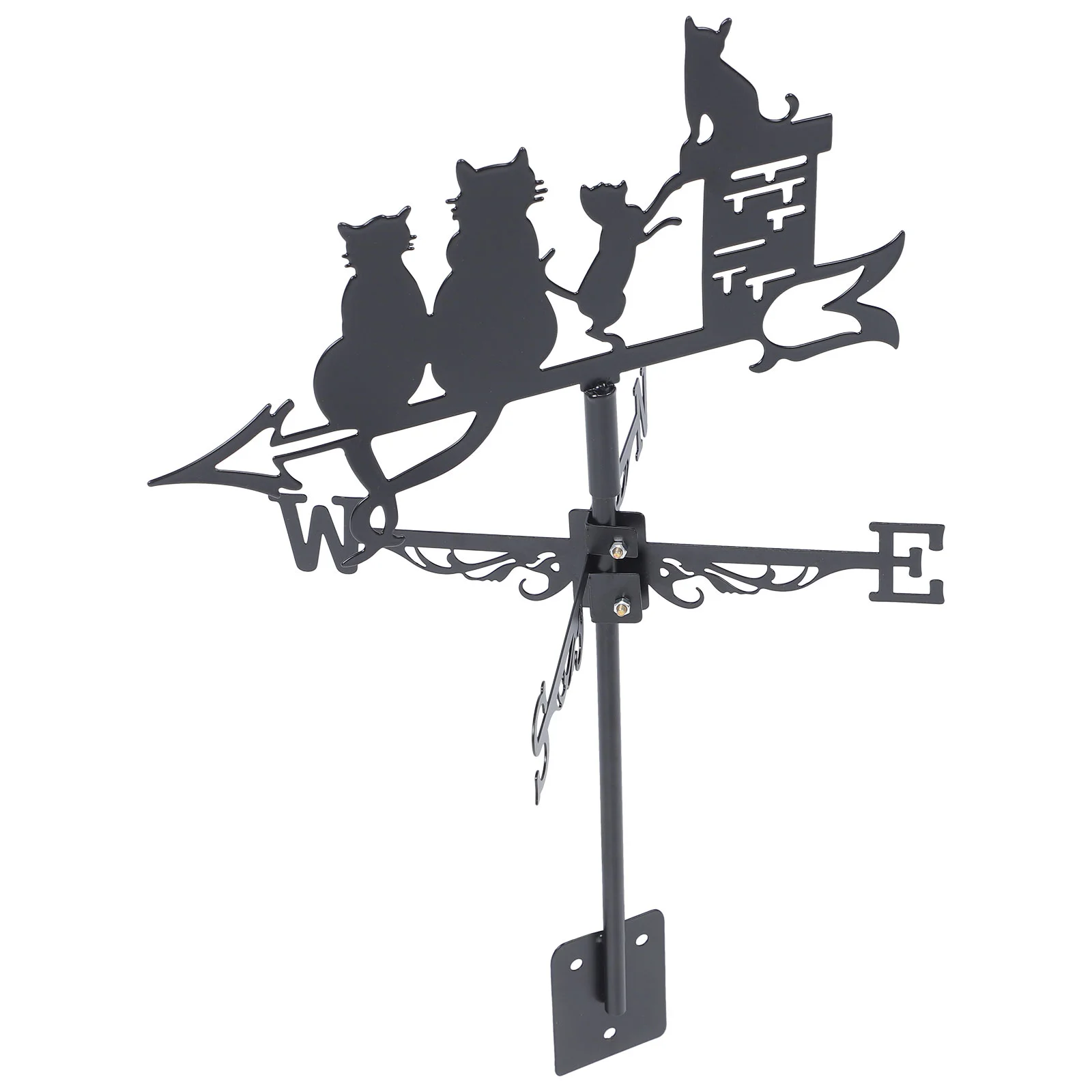 

Weather Vane Cat Shape Roof Decor Wind Vane Direction Indicator Cat Model Farmhouse Weather Vane For Garage Garden Lawn Decor