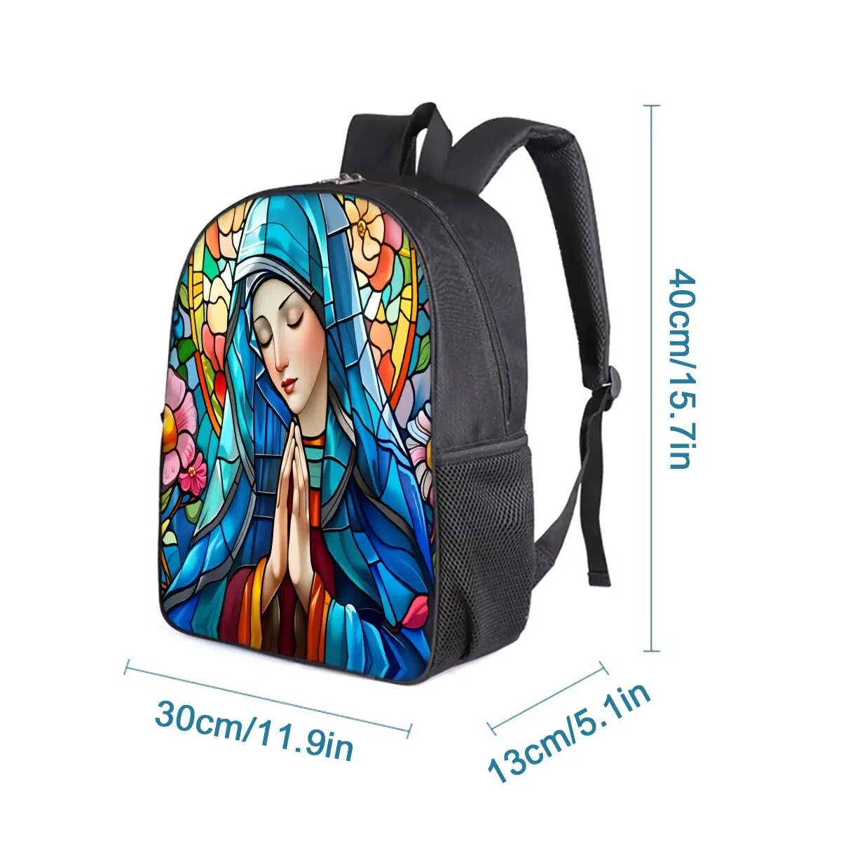 حقيبة ظهر بطبقة واحدة بطباعة مريم العذراء بتصميم بسيط للأولاد والبنات، أفضل الهدايا، حقائب مدرسية كرتونية ثلاثية الأبعاد #2