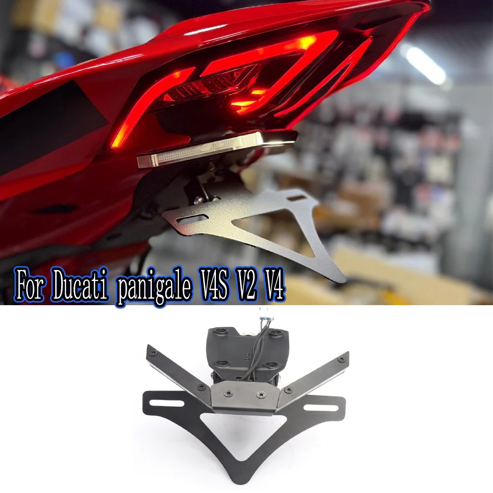 For Ducati Panigale V4S V2 V4 New Motorcycle License Plate Bracket Holder Rear Short Tail Bracket New Kit Streetfighter V4 2025