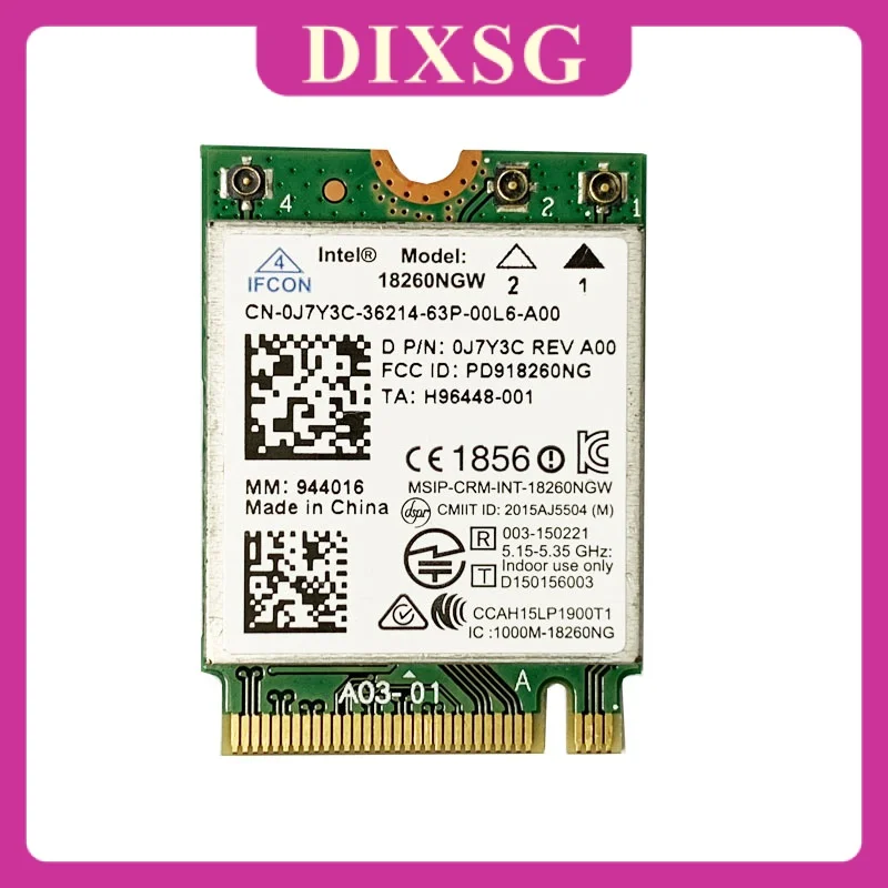 

New For Intel Tri-Band Wireless-AC 18260 18260NGW 867M 802. 11ad WiGig 2.4/5GHz WIFI For Bluetooth 4.2 Windows7/8.1/10