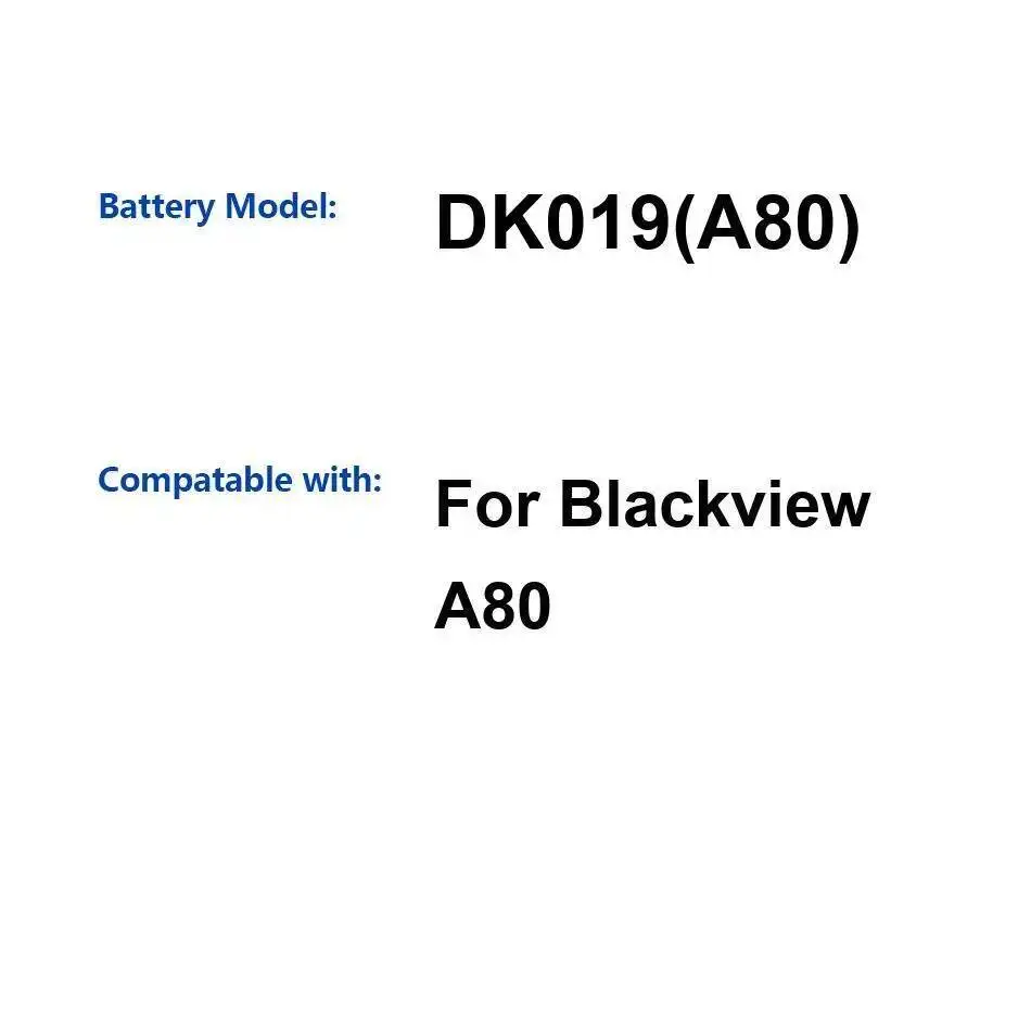 

Для Blackview A80 DK019 аккумулятор мобильного телефона стабильный 4200 мАч легкий вес