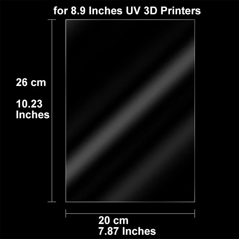 Product Description  Size: 260x200mm ( 10.23x7.87 Inches ) ; Thickness: 0.15mm  The Light Tranamittance Is 95%   Suit for UV Res