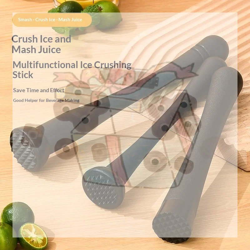 【CC】Cocktail Muddler Professional PP Ice Pestle With Grooved Spiky Nylon Head For Muddle & Mix Homemade Drinks Mojito 1PC