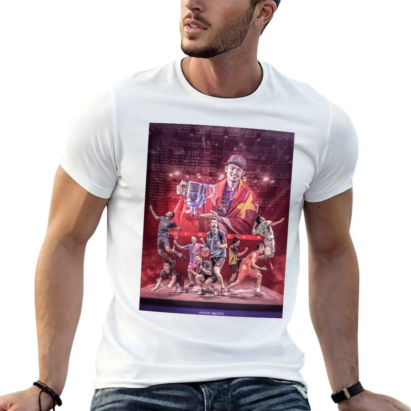 

Lin Dan - Badminton T-Shirt man t shirt graphic t shirts for man pack white T-Shirt