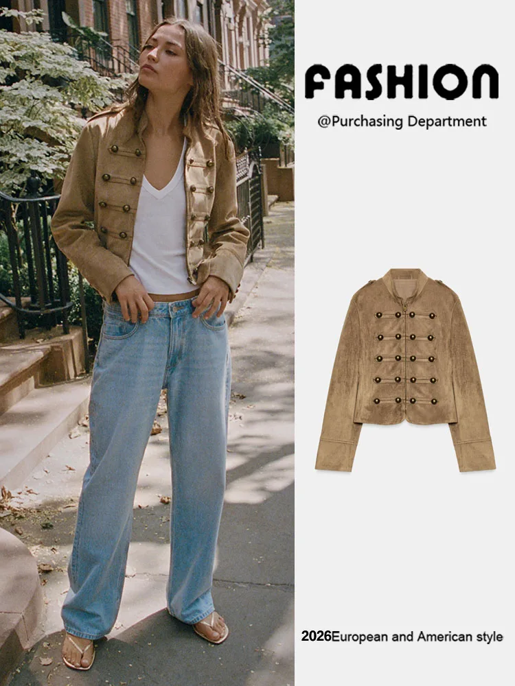 Autumn New Arrival Women's Versatile Long Sleeve Faux Fur Jacket Coat Rope Knot Buckle Texture Outerwear Elegant Ladies' Wear