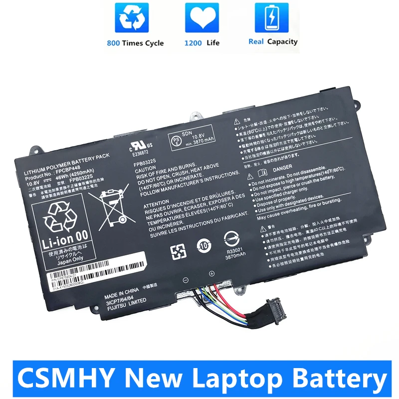 CSMHY Nouveau FPCmusician 448 10.8V 46WH FPB0322S Batterie D\'ordinateur Portable Pour Fujitsu Q775 Q736 Q737 CP675904-01