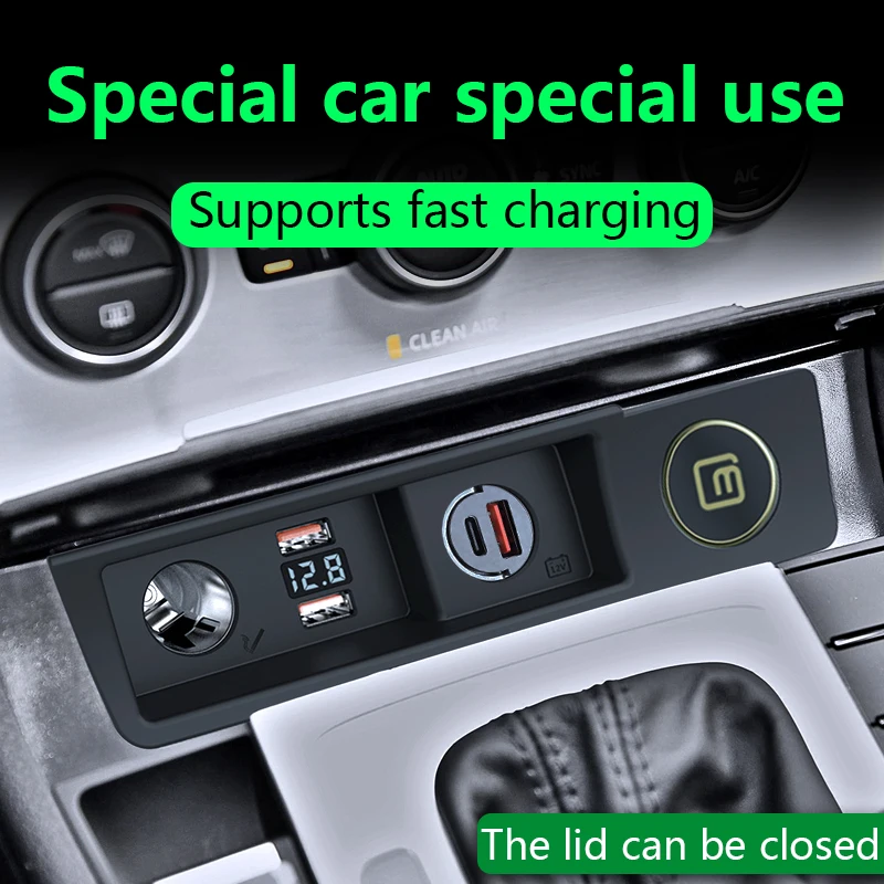 ل VW باسات B6 B7 CC R36 شاحن سيارة USB شحن سريع PD3.0 QC3.0 ولاعة السجائر الفاصل آيفون سامسونج هواوي Xiaomi #2