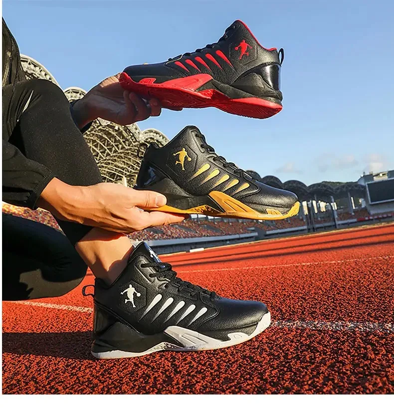 

High-top basketball shoes for couples, High Top Basketball Shoes Anti-Slip Wear-Resistant Sports Training Shoes for Students