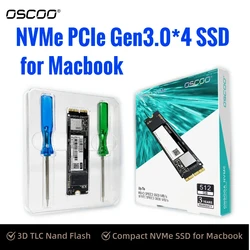 SSD OSCOO NVMe PCIe Gen3.0*4 для Macbook 2013 2015 2017, Macbook Air A1465 A1466 A1398 A1419 A1418 SSD с инструментами бесплатно