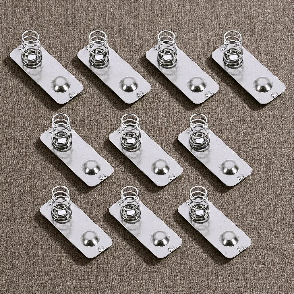 

10pcs Replacement Aa Metal Terminal Remote Control Quick Connect Disconnect Nickel-Plated Silver Contact Replacement Spring
