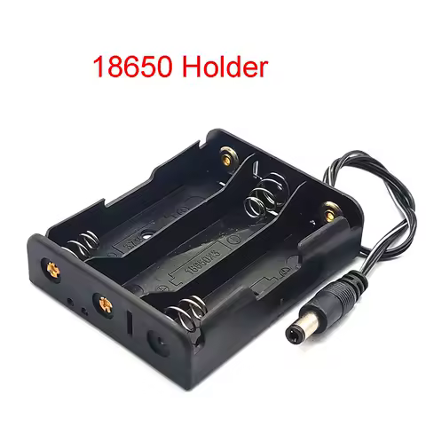 18650 Battery Holder Plastic 18650 Battery Storage Box 18650 Battery Case For 3 x 18650 With DC 5.5 * 2.1 mm Series Connection