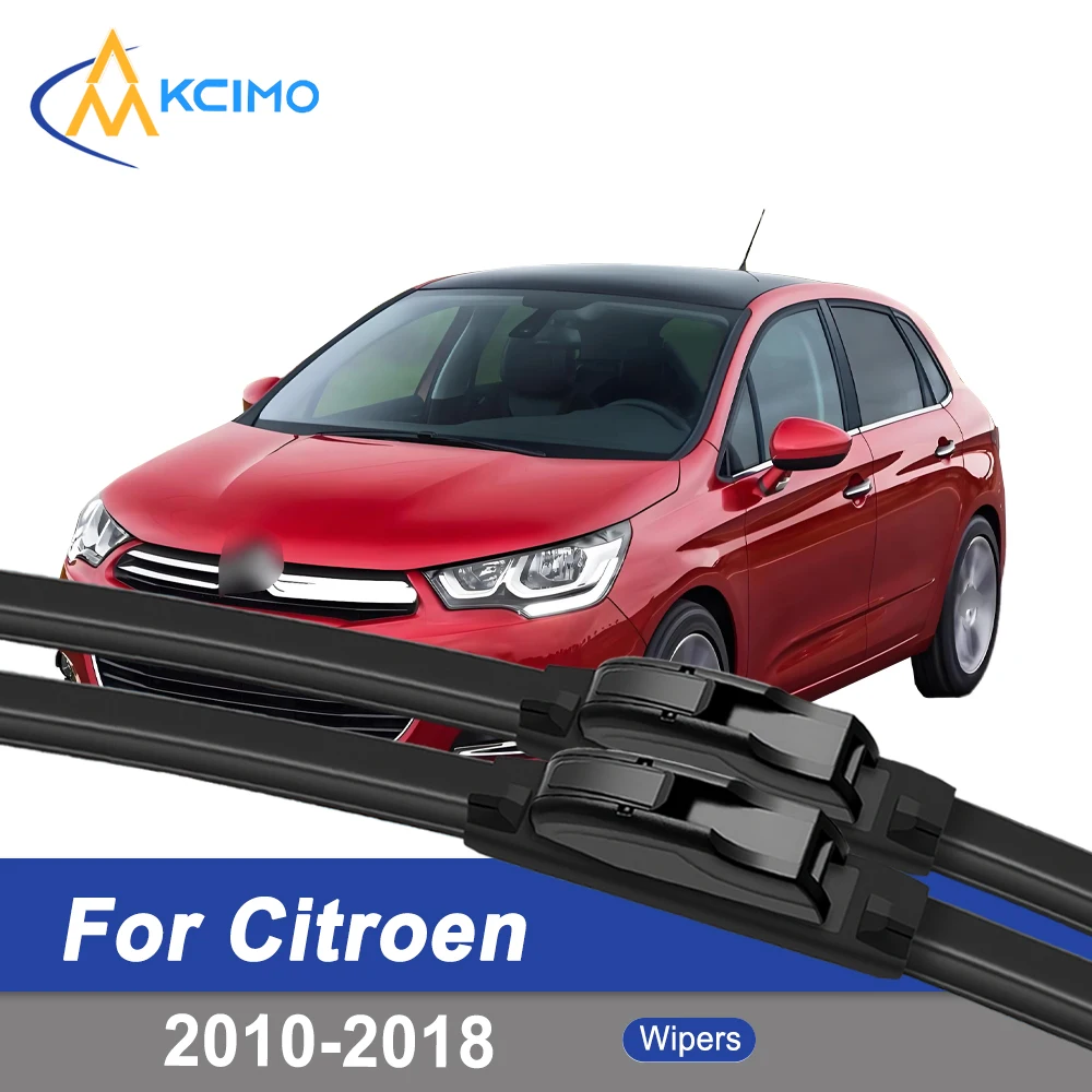 

Premium Rubber Durable Silent Windshield Wiper Blades 2pcs for Citroen C4 B7 2010-2018 Front Wiper Blades Set
