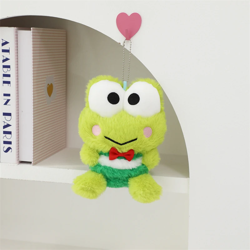 Sanrio Kero Kero Keroppi Plushies นุ่ม Big Eyed Frog Plush ของเล่น Kero Kero Keroppi ตุ๊กตากบอะนิเมะตุ๊กตากระเป๋าจี้ของขวัญ