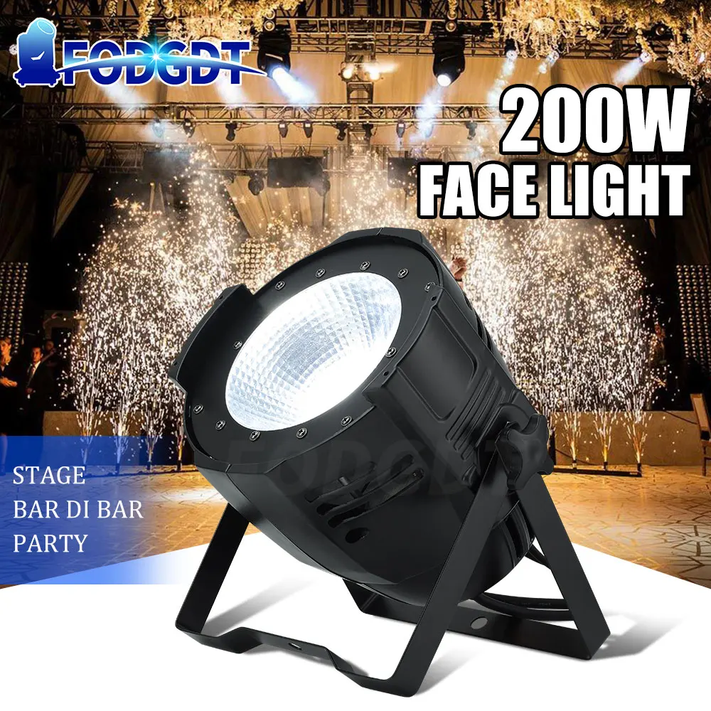 200W COB Light LED Par With Warm White 2IN1 Ultraviolet Lamp Face Lights Stage DJ Controller Disco Spotlight Church Market