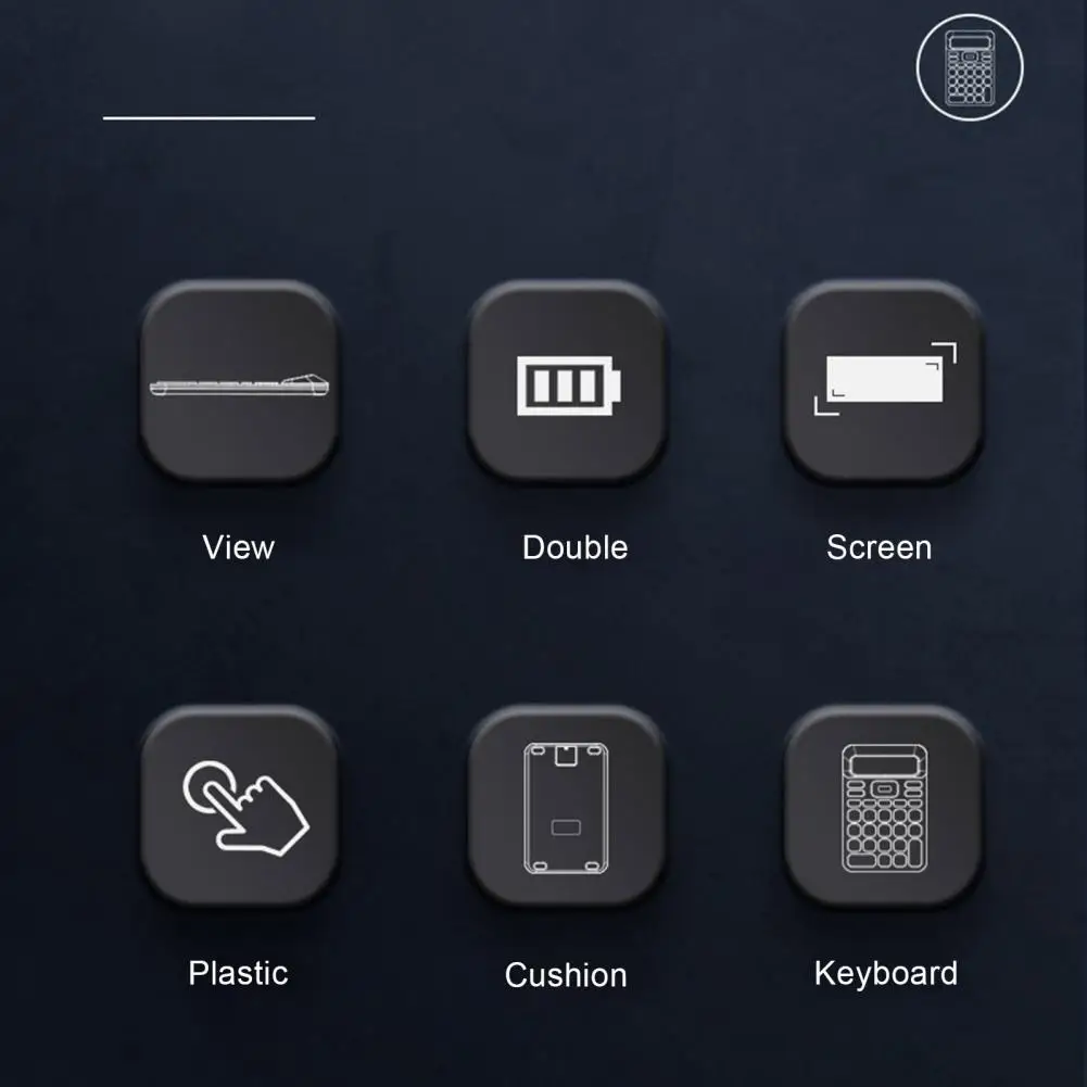 Calculadora de fondo antideslizante portátil, calculadora de escritorio con batería de 12 dígitos, pantalla Lcd, botones grandes, Ideal para estudiantes