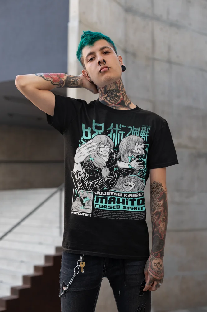 Mahito T-shirt Jujutsu Kaisen Fushiguro Toji Horror Anime Gifts Shirt All Size
