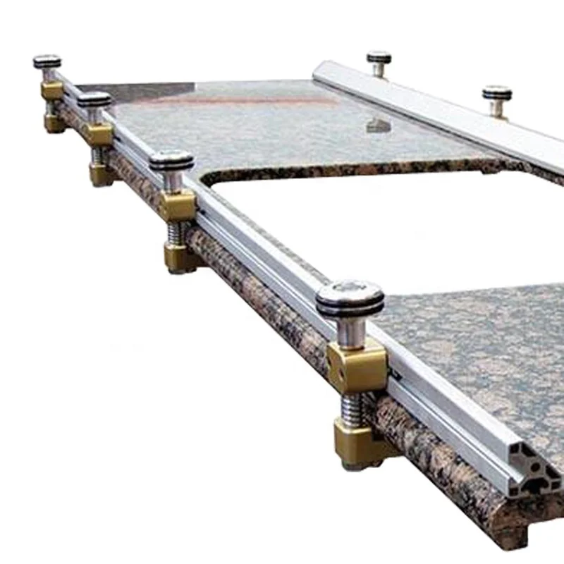 Sander sells marble kitchen countertops, aluminum laminate rods, granite sink holes, rail protectors