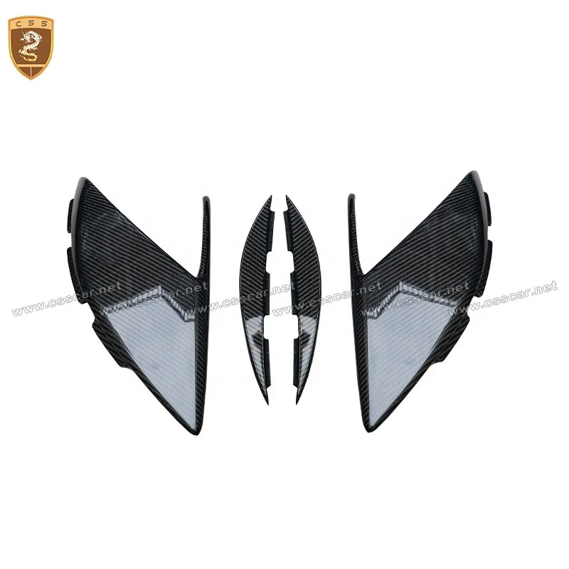 MSY Style Carbon Fiber Mix Fiberglass Front Bumper Lip Assembly Engine Hood Body Parts for  458 Italia