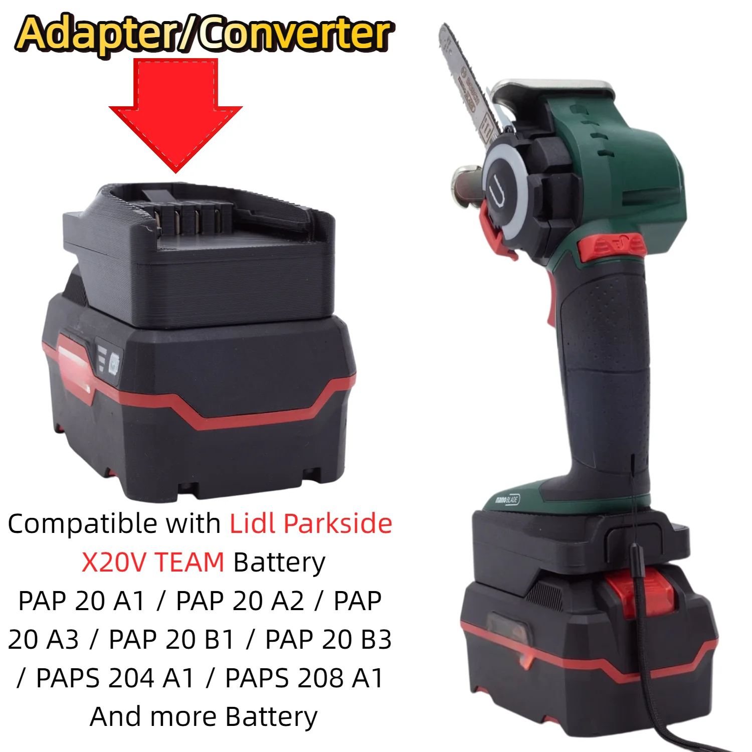 Power Tools Green - Lidl Parkside X20V TEAMバッテリーをBosch Green PBAパワーツール（ALLIANCE