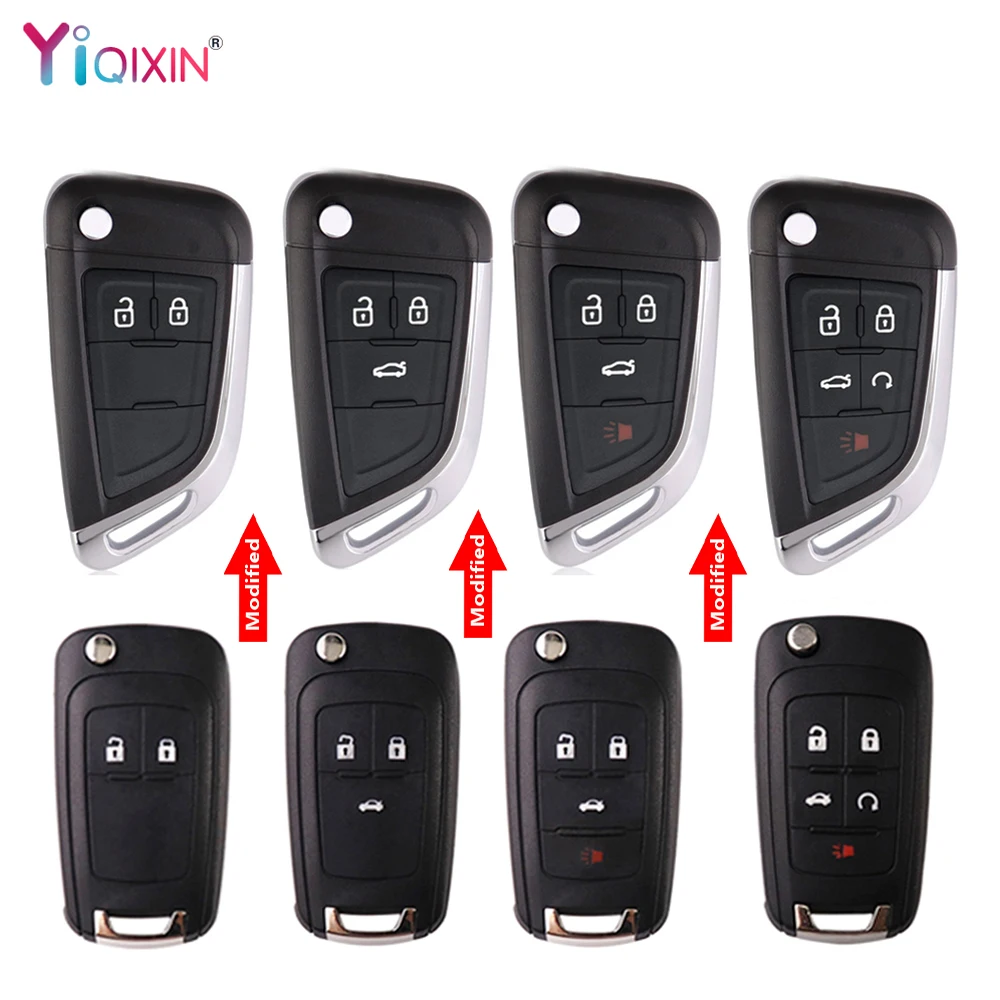 

YIQIXIN Modified Flip Folding Car Key Shell Cover For Chevrolet Cruze Aveo Lova Malibu Camaro For Opel Mokka Astra Insignia Case