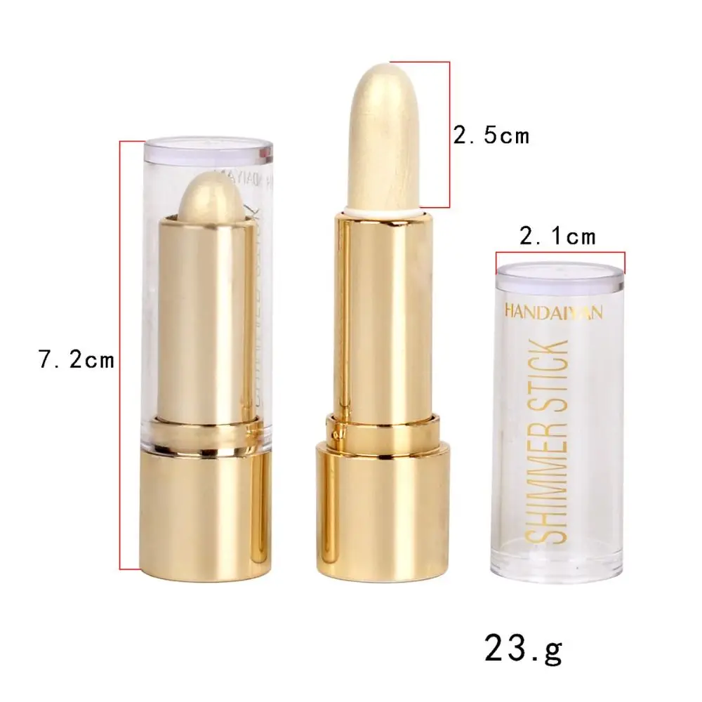 Cream 3D Metallic Eyeshadow Highlight Glitter Contour Bronzer Shimmer Pen Face Highlighter Stick Face Brighten Highlighter