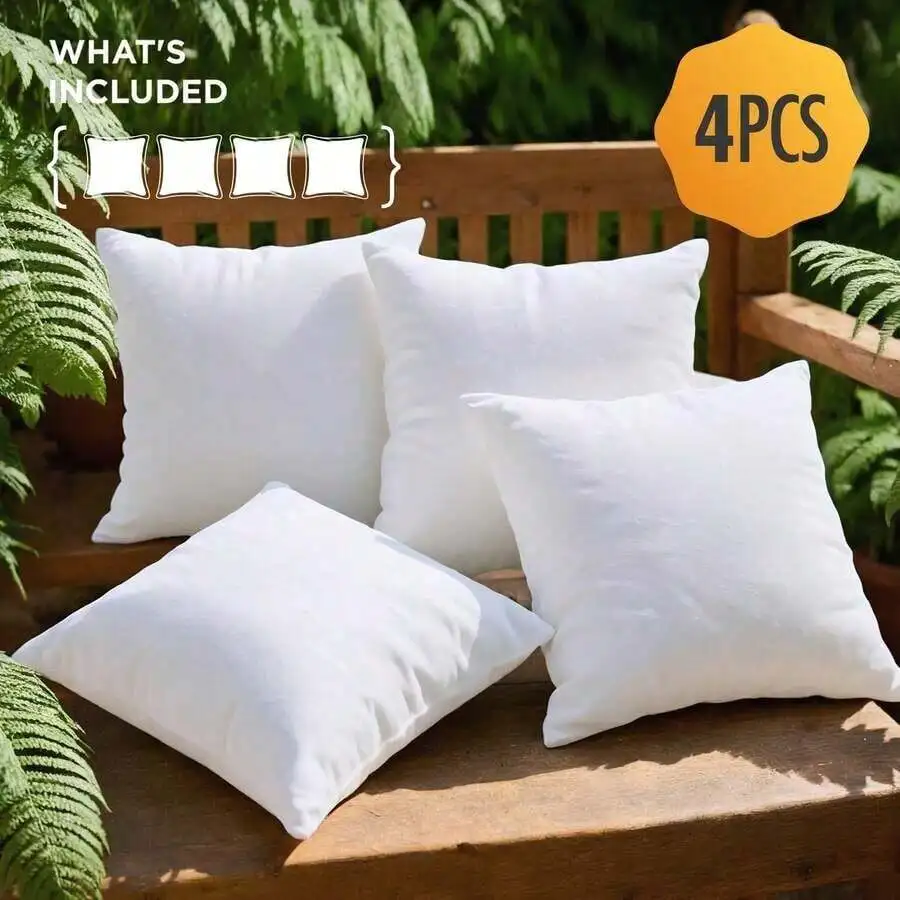 4-Piece Set Of High-Support Pillow Cores, Excellent Quality, Suitable For Various Scenarios And Seasons. Perfect For Use As Fill