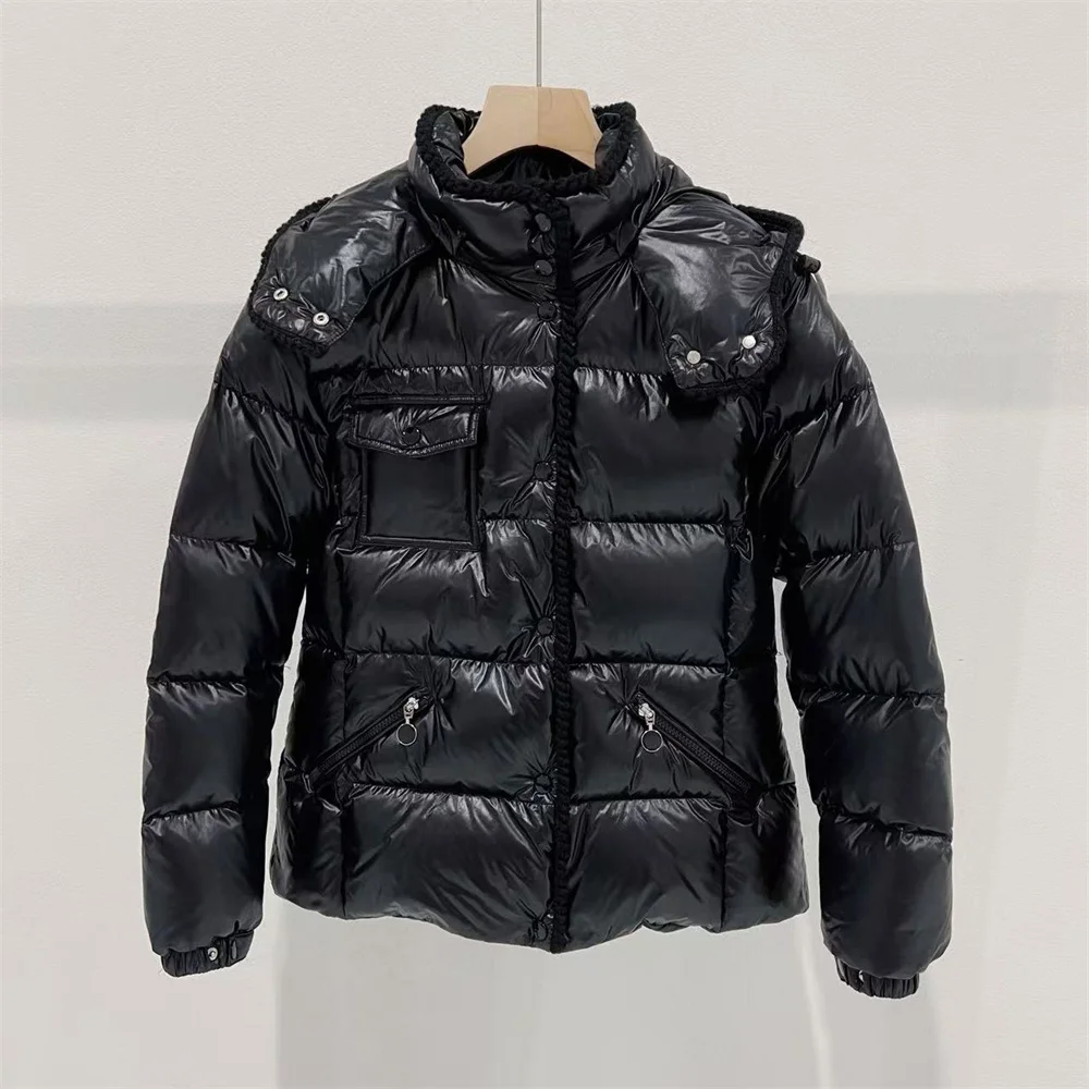 2025 المرأة الشتاء مقنعين أسفل سترة سميكة الدافئة سترة نسائية ملابس خارجية y2k موضة جديدة معطف عالي الجودة الصدرية #1