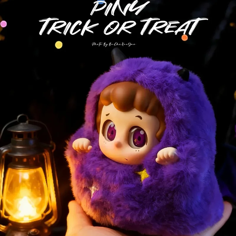 ピンティックトリックオアトリートシリーズぬいぐるみブラインドボックスおもちゃキュートドールハロウィンギフトバックパックペンダントキーホルダーバッグ用サプライズミステリーボックス