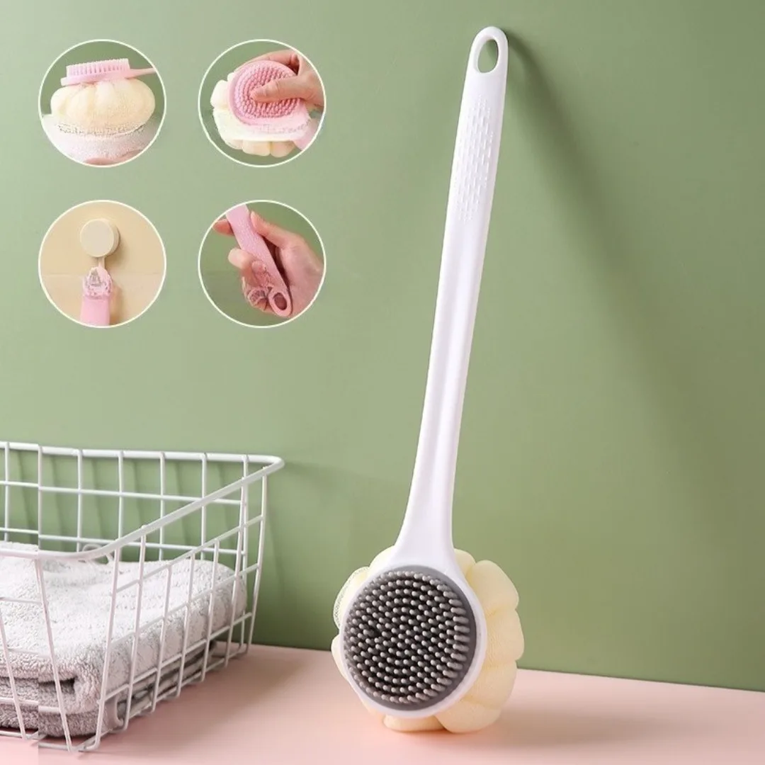 

1pc Long Handle Back Brush for Shower Soft Silicone Body Exfoliating Bath Brush Skin Health Shower Back Scrubber Bath Supplies