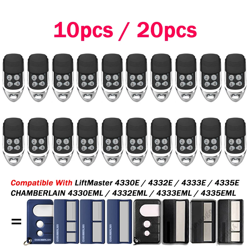 

10/20 шт. для пульта дистанционного управления гаражными воротами LiftMaster 4330E 4333E 4335E 4332E CHAMBERLAIN 4330EML 4332EML 4333EML 4335EML 4333 МГц