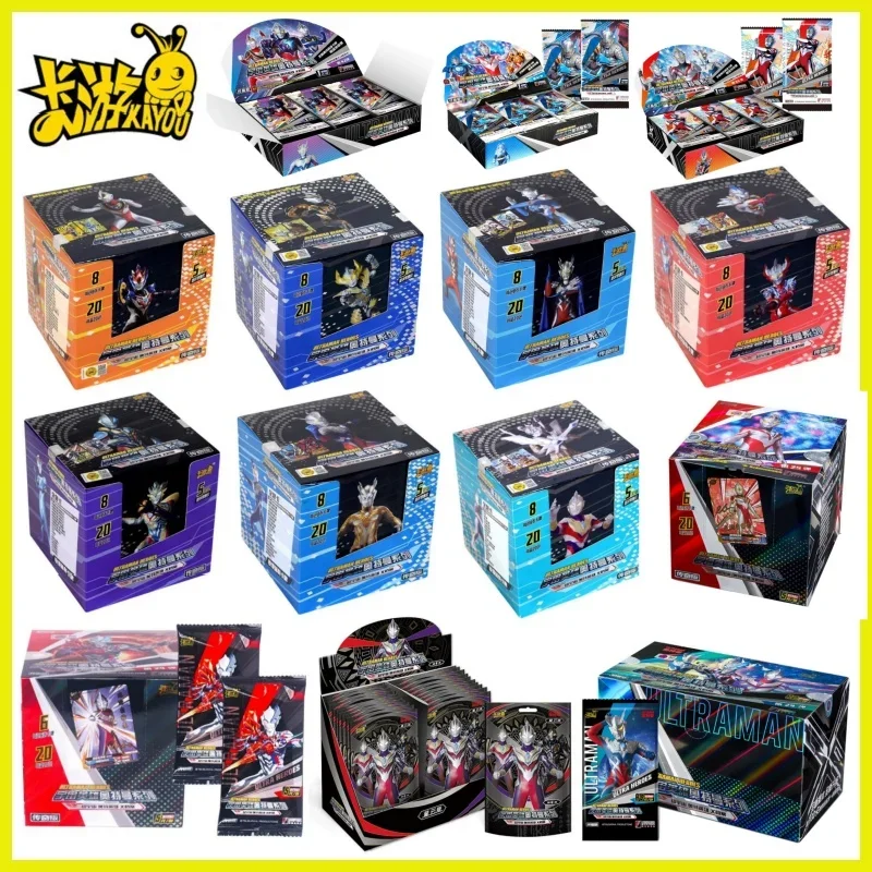 

KAYOU Original Ultraman Complete Series Card Booster Pack Anime Figure Rare Collection Cards Flash Card Toy For Children Gift