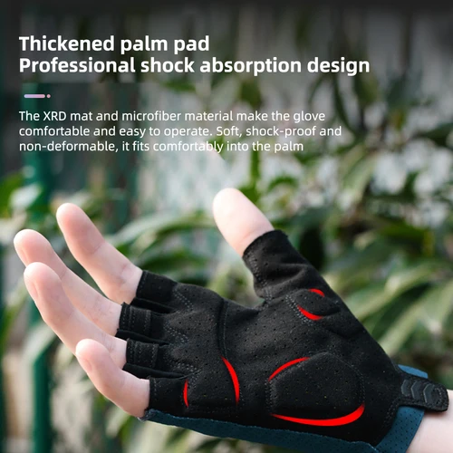 Imagen 2 del producto ThinkRider-guantes deportivos de ciclismo para hombre y mujer, manoplas de medio dedo para bicicleta de montaña, correr, Fitness, gimnasio, montar en motocicleta