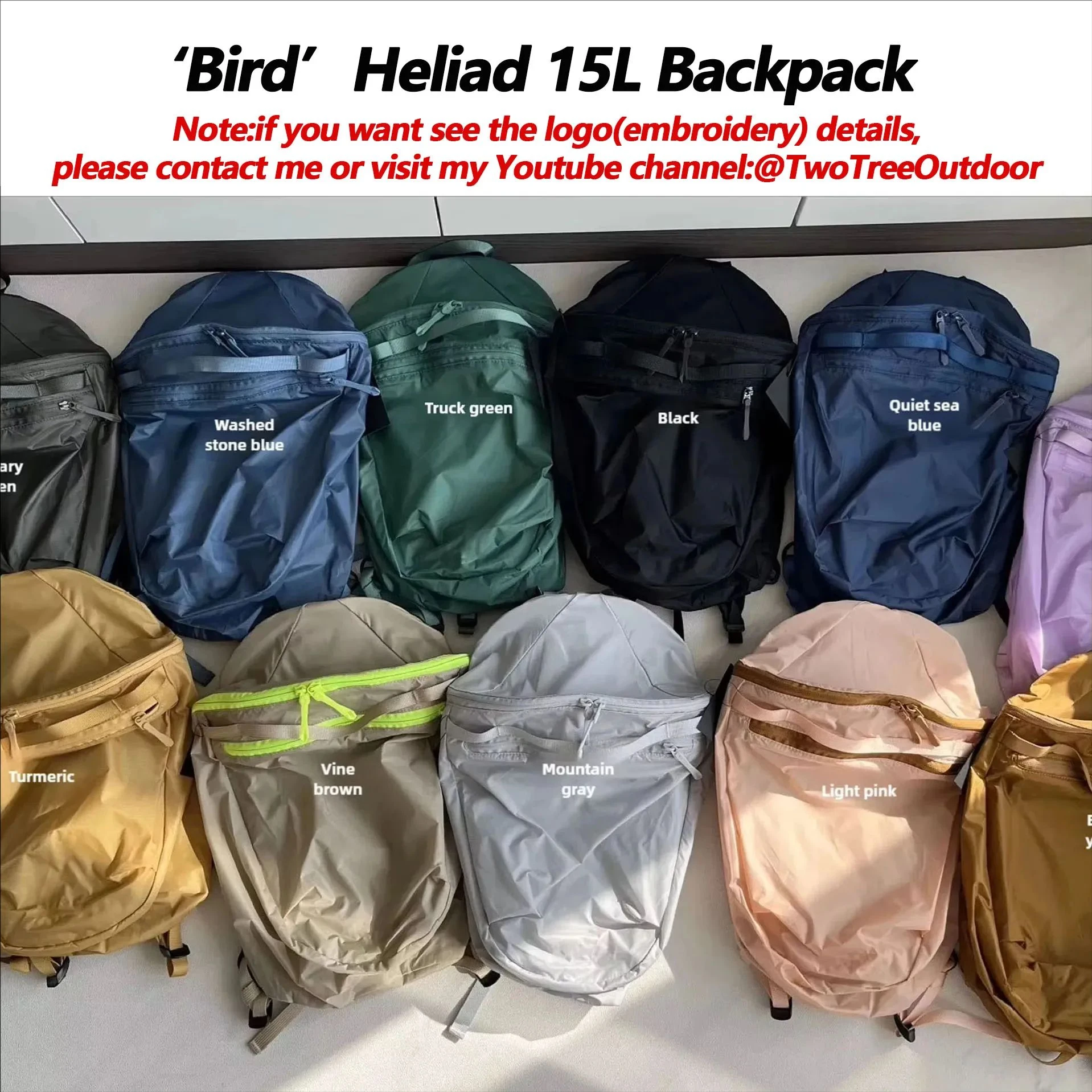 'Bird' Heliad 15L Travel backpack outdoor hiking Camping waterproof sports backpack men's and women's universal
