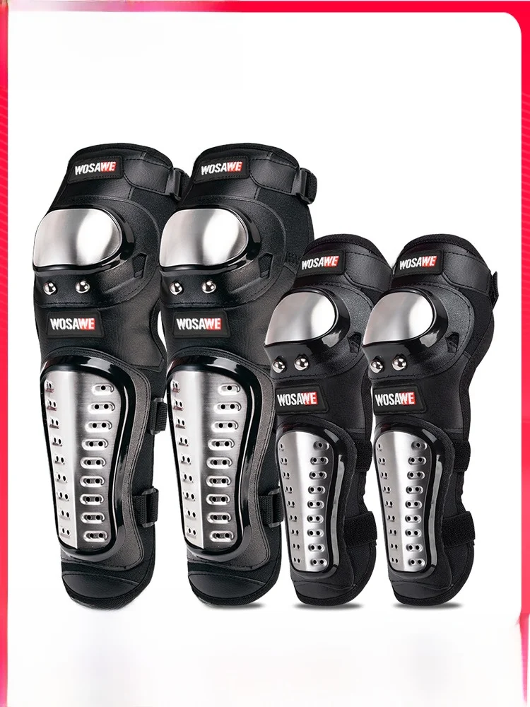 

Wosave Мотоциклетная езда Защитное снаряжение из нержавеющей стали Налокотники Наколенники Горный велосипед Защита от падения Воротник Ветрозащитный L...