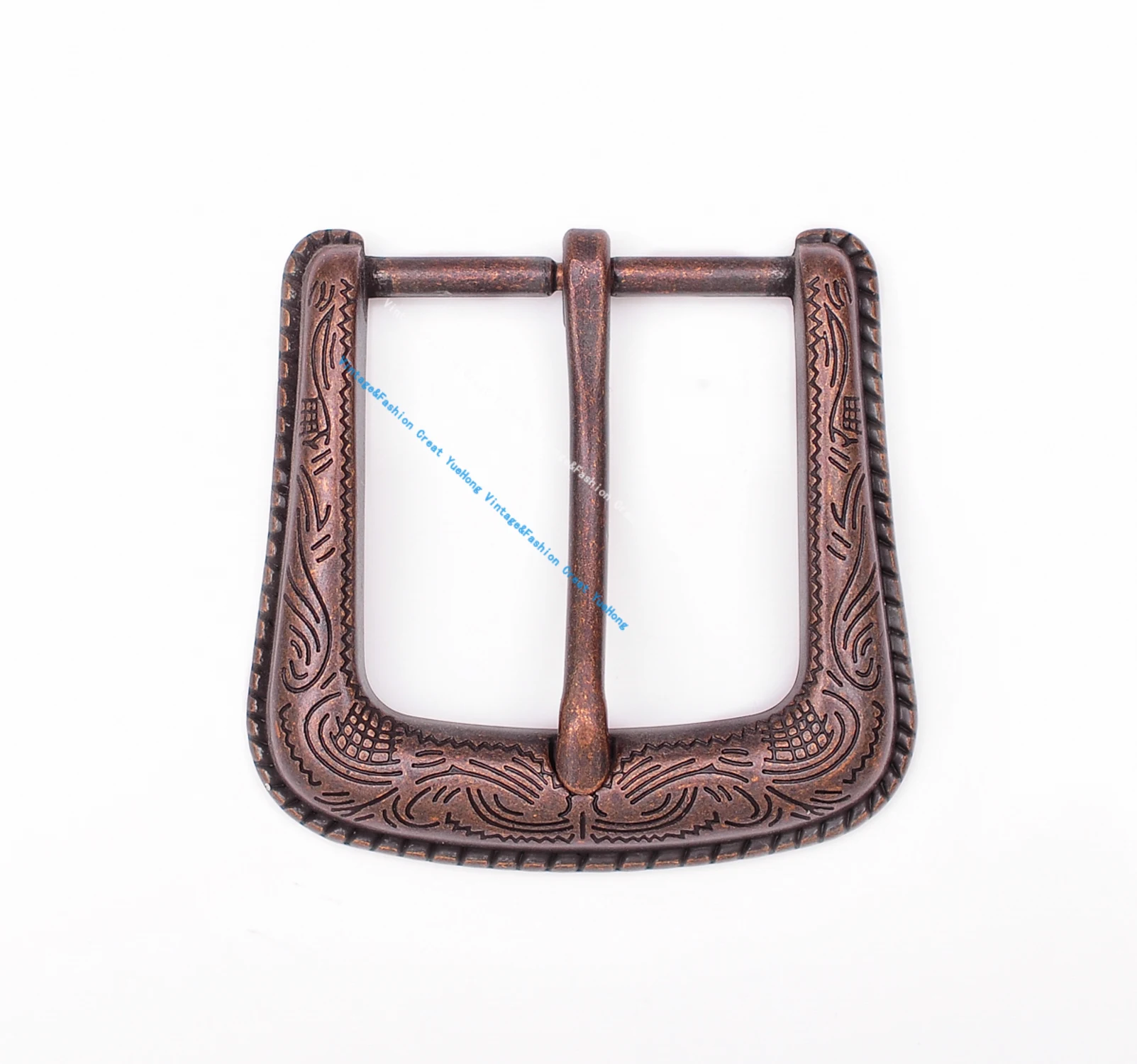 62*60MM (INNER 39 MM) Texas Flower Carved Antique Copper Western Cowboy Buckle fit Leather Belt 1-1/2\