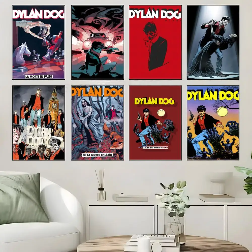 Comic D-Dylan D-Dog Poster  Self-adhesive Art Waterproof Paper Sticker Coffee House Bar Room Wall Decor
