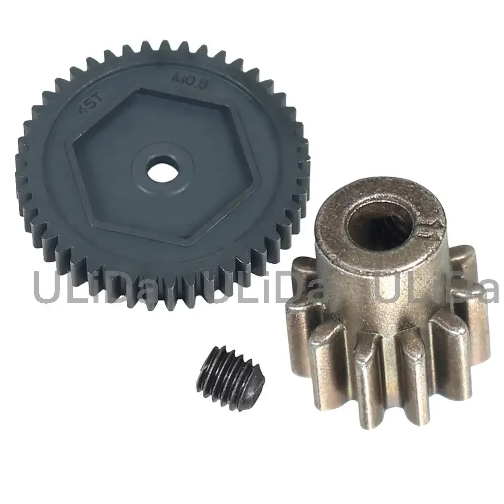 Harden Steel Spur Gear 45T 0.8M 32P #8053 11T Motor teeth #6747 For 1/10 RC Model Crawler Traxxas TRX-4 TRX4 TRX-6