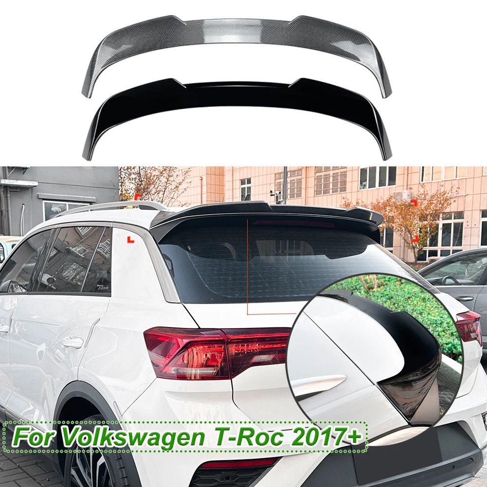 New Glossy Black Rear Top Tail Wing Spoiler Modification Car Body Kit For Volkswagen T-Roc 2017+